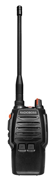 A radio is shown with an antenna.