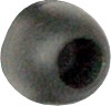A black ball is shown with no background.