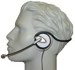A head with headphones and cords attached to it.