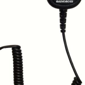 A black car charger with a cord attached to it.