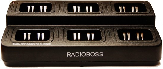 Two radio boss radios are sitting side by side.