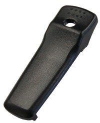 A black plastic handle with a button on it.