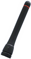 A black and white picture of a long stick.