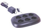A foot bath device with six different sized pedals.