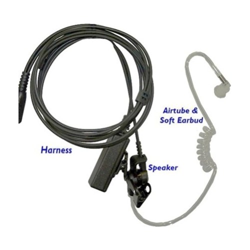 A picture of the earpiece and cord for the motorola radio.